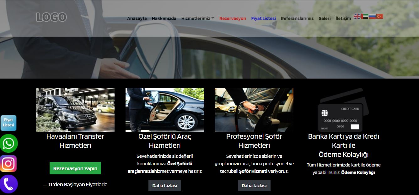 havaalanı transfer web sitesi